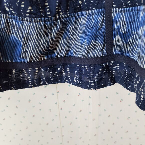 Coldwater Creek Skirt Womens Plus 1X Blue Geometric Embroidery Midi Cottage Boho - Picture 7 of 15